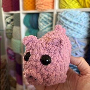 Handmade crochet mini loaf pig plush